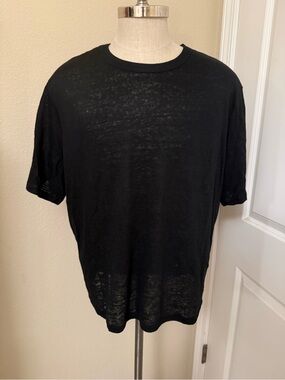 100% Linen Crewneck Short Sleeve Tee